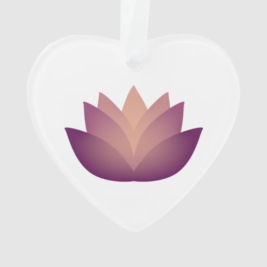 Mauve Lotus Blume Design Ornament (Rückseite)
