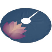 Mauve Lotus Blume Design Polyester Weihnachtsbaumdecke (Schrägansicht)