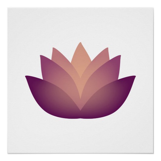 Mauve Lotus Blume Design Poster (Vorderseite)