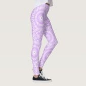 Mauve Mandala Geometric Pattern Leggings (Rechts)