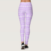 Mauve Mandala Geometric Pattern Leggings (Rückseite)