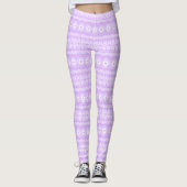 Mauve Mandala Geometric Pattern Leggings (Vorderseite)