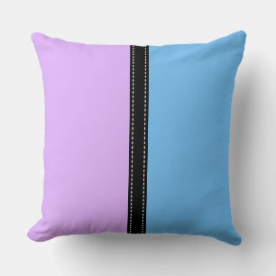 Mauve & Maya Blue Solid Color Background Kissen