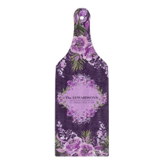 Mauve Meadows: Ein Tapestry von Blume Cutting Boar Schneidebrett (Vorderseite)