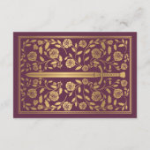 Mauve Medieval Sword Wedding RSVP Enclosure Card Begleitkarte (Rückseite)