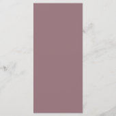 Mauve Minimalistisch Wedding Vielen Dank Platzkart Menükarte (Rückseite)