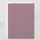 Mauve minimalistisches Drehbuch 3 Fotos Hochzeit Einladung (Rückseite)