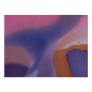 „Mauve Mirage Flow“ – Abstrakte Pink Blaue Pfirsic Poster