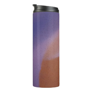 „Mauve Mirage Flow“ – Abstrakte Pink Blaue Pfirsic Thermosbecher