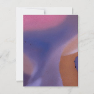 "Mauve Mirage Flow" - Abstraktes rosa blaues Peach Postkarte
