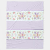 Mauve mit Lila Blume Akzent Fleecedecke (Vorderseite)