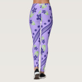 Mauve mit Lila Flower Leggings (Rückseite)