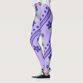 Mauve mit Lila Flower Leggings (Links)