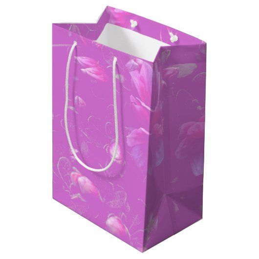 Mauve Mittlere Geschenktüte (Rückseite Schrägansicht)
