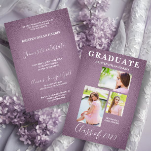 Mauve Modern 3 Fotos Collage Grad Textur