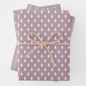 Mauve Modern Farmhouse Holiday Wrapping Paper Geschenkpapier Set (Beispiel)