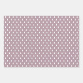 Mauve Modern Farmhouse Holiday Wrapping Paper Geschenkpapier Set (Vorderseite)