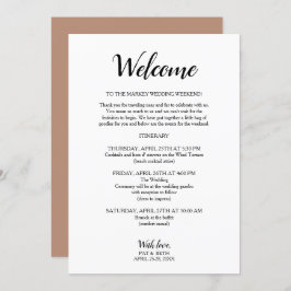 Mauve moderne Hochzeitwochenende Einladung