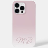 Mauve Monogram, benutzerdefinierte, leichte Dusty- Case-Mate iPhone Hülle (Rückseite)
