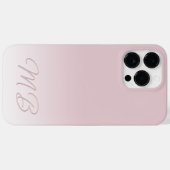 Mauve Monogram, benutzerdefinierte, leichte Dusty- Case-Mate iPhone Hülle (Rückseite (Horizontal))
