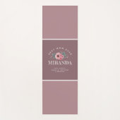 Mauve Monogram Beste Mama je Personalisierter Yogm Yogamatte (Vorderseite)