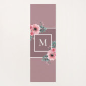 Mauve Monogram Beste Mama je Personalisierter Yogm Yogamatte (Rückseite)