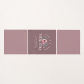 Mauve Monogram Beste Mama je Personalisierter Yogm Yogamatte (Vorderseite (Horizontal))