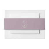 Mauve Monogram Wedding Belly Band (Vorderseite Beispiel)