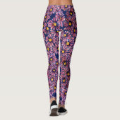 Mauve Moody Daisies Leggings (Rückseite)