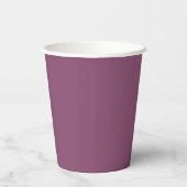 Mauve moody Minimalistischer schlichter Kaffee m Pappbecher (Rückseite)