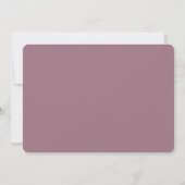 Mauve mutige minimalistische Initialen 2 Fotos Hoc Einladung (Rückseite)
