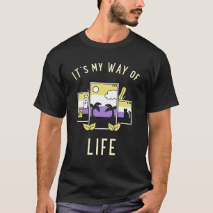 Mauve, nicht binär, lila, gelb und weiß T-Shirt