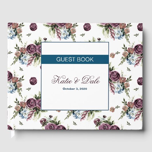 Mauve & Olive - individuelles Gästebuch (Vorderseite)
