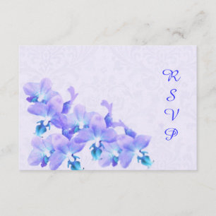 Mauve Orchids RSVP Card Karte