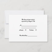 Mauve Orchids RSVP Card Karte (Rückseite)