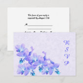 Mauve Orchids RSVP Card Karte (Vorne/Hinten)
