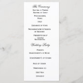 Mauve Orchids Wedding Program Rack Card Programm (Rückseite)