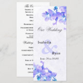 Mauve Orchids Wedding Program Rack Card Programm (Vorne/Hinten)