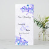 Mauve Orchids Wedding Program Rack Card Programm (Stehend Vorderseite)