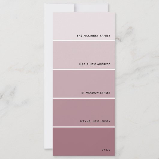 Mauve Paint Swatch Ankündigung (Vorderseite)