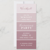 Mauve Paint Swatch Card Party einladen Einladung (Vorderseite)