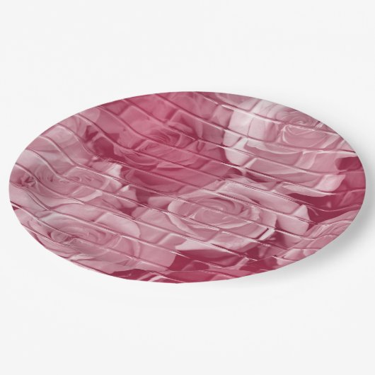Mauve-Papier-Party-Teller Rose 14 Pappteller (Schrägansicht)
