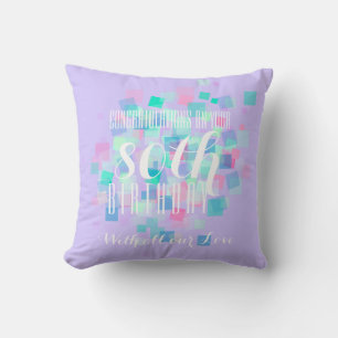 Mauve Pastel Colors 80. Geburtstag Custom Pillow 2 Kissen