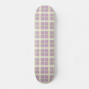 Mauve & Pastelle Kariert Skateboard