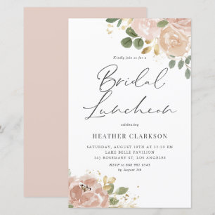 Mauve Peach Blume Bridal Luncheon