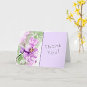 Mauve Peony Watercolor Danke-Karte Karte (Gelbe Blume)