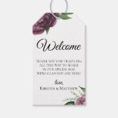 Mauve Peony Wedding Welcome Bag Geschenkanhänger (Vorderseite)