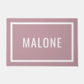 Mauve Personalisiert Familienname Doormat Fußmatte (Vorderseite)