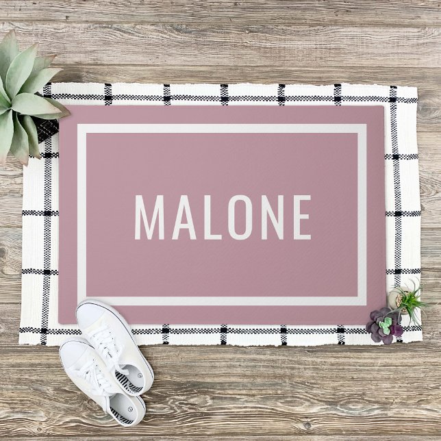 Mauve Personalisiert Familienname Doormat Fußmatte (Von Creator hochgeladen)