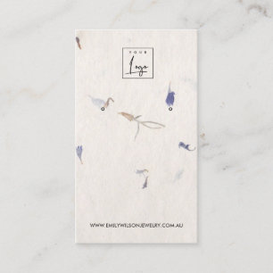 MAUVE PETAL HANDMADE PAPIER STUD EARRING DISPLAY VISITENKARTE